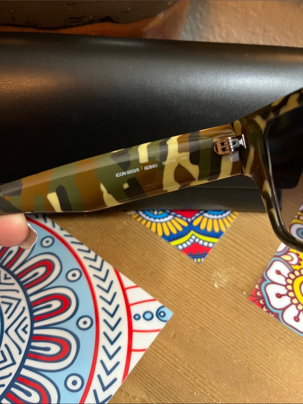NWT DSQUARED2 Camo Square Sunglasses - Beige & Brown - Picture 5 of 11